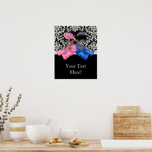 アフリカ系アメリカ人が赤ちゃんシャワーを明かす ポスター (キッチン)