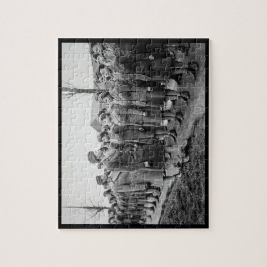 アフリカ系アメリカ人が軍隊を検査 ジグソーパズル (縦)