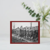 アフリカ系アメリカ人が軍隊を検査 ポストカード (スタンド正面)