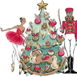 アフリカ系アメリカ人くるみ割りバレーダンスクリスマス ラッピングペーパー