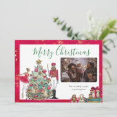 アフリカ系アメリカ人くるみ割り人形バレエホリデーカード シーズンカード (スタンド正面)