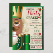 アフリカ系アメリカ人くるみ割り人形ホリデーインビタ 招待状 (正面/裏面)