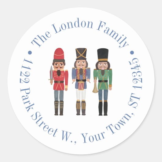 アフリカ系アメリカ人くるみ割り差出人住所 ラウンドシール (正面)