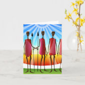 アフリカ系アメリカ人すべての行事のグリーティングカード カード (黄色い花)