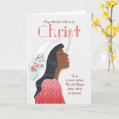 アフリカ系アメリカ人とのキリスト教の復活祭聖なる書物、 経典 カード (黄色い花)