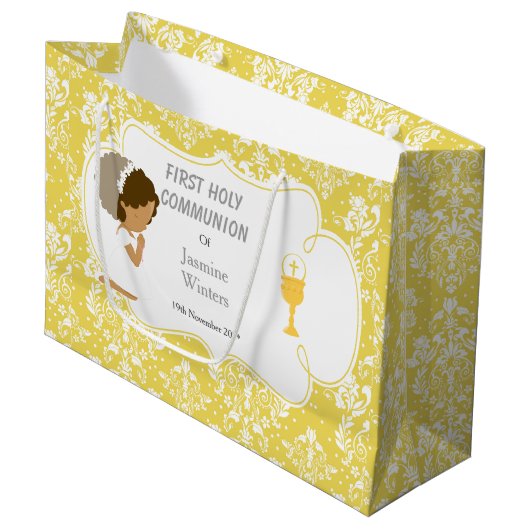 アフリカ系アメリカ人との交流に感謝 ラージペーパーバッグ (正面アングル)