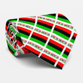 アフリカ系アメリカ人とディアスポラ国旗のタイル貼り ネクタイ (ロール)