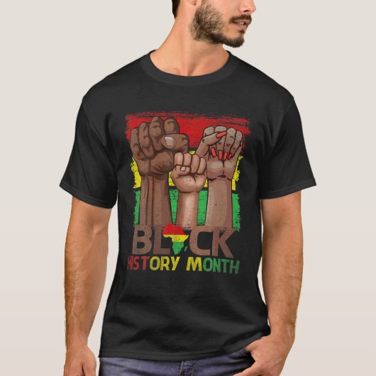 アフリカ系アメリカ人と黒人の歴史の月 Tシャツ (正面)