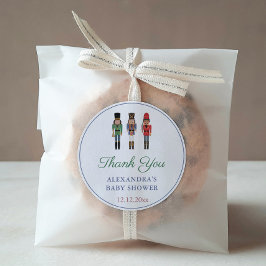 アフリカ系アメリカ人のくるみ割りバビシャワーありがとう ラウンドシール