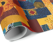 アフリカ系アメリカ人のための抽象芸術キルトのパッチワークの贈り物 ラッピングペーパー (ロールコーナー)