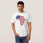 アフリカ系アメリカ人のアフリカ米国は印を付けます Tシャツ (正面フル)
