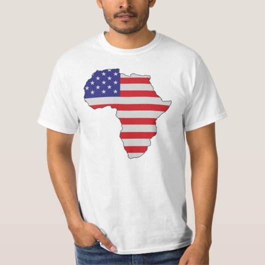 アフリカ系アメリカ人のアフリカ米国は印を付けます Tシャツ (正面)