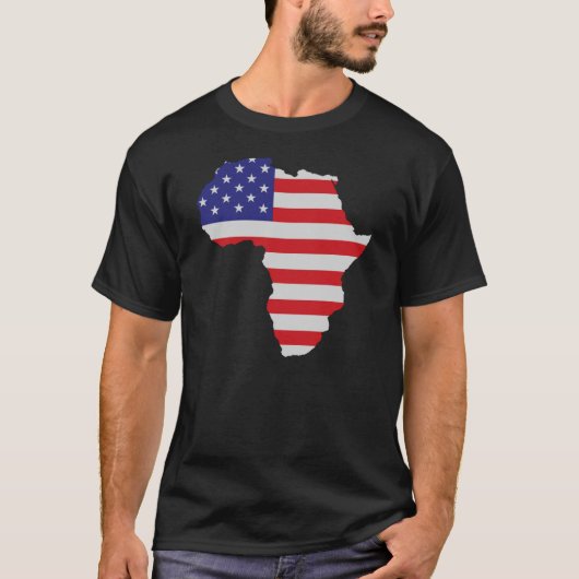 アフリカ系アメリカ人のアフリカ米国は印を付けます Tシャツ (正面)
