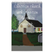 アフリカ系アメリカ人のアートワークが付いているキリスト教会 カレンダー (カバー)