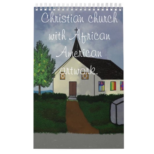 アフリカ系アメリカ人のアートワークが付いているキリスト教会 カレンダー (カバー)