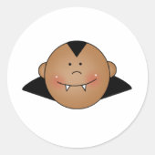 アフリカ系アメリカ人のカスタマイズ可能なドラキュラ ラウンドシール (正面)