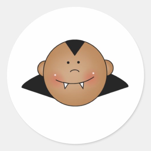 アフリカ系アメリカ人のカスタマイズ可能なドラキュラ ラウンドシール (正面)