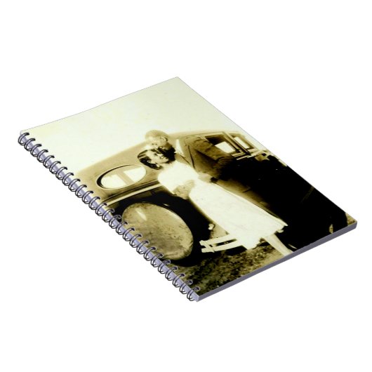 アフリカ系アメリカ人のカップルのノートのヴィンテージの写真 ノートブック (右側)
