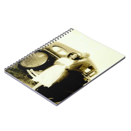 アフリカ系アメリカ人のカップルのノートのヴィンテージの写真 ノートブック (左側)