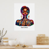 アフリカ系アメリカ人のキリスト教感動的信 ポスター (キッチン)