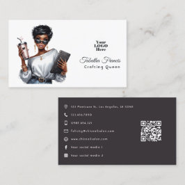 アフリカ系アメリカ人のクラフティング・クイーン・エンパワーメント・アート 名刺