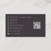 アフリカ系アメリカ人のクラフティング・クイーン・エンパワーメント・アート 名刺 (裏面)