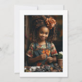 アフリカ系アメリカ人のクラフトをテーマにした誕生日パーティー 招待状 (裏面)