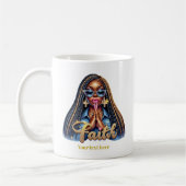 アフリカ系アメリカ人のクリスチャンパーソナライズされた祈信仰 コーヒーマグカップ (左)