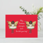 アフリカ系アメリカ人のクリスマスの妖精 招待状 (スタンド正面)