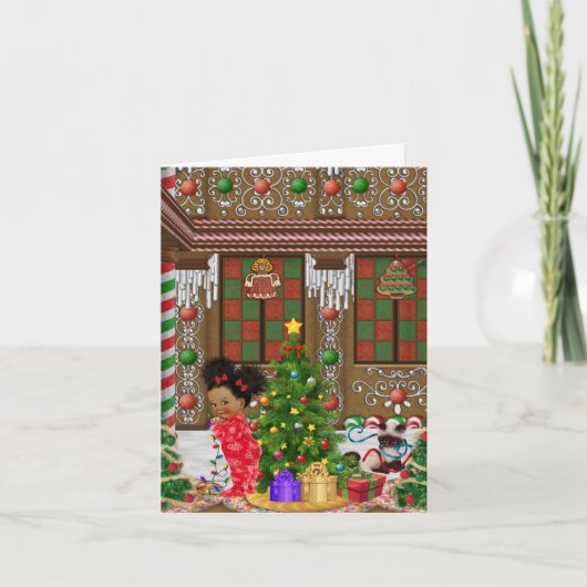 アフリカ系アメリカ人のクリスマスカード シーズンカード (正面)