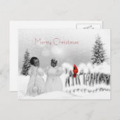 アフリカ系アメリカ人のクリスマスカード シーズンポストカード (正面/裏面)