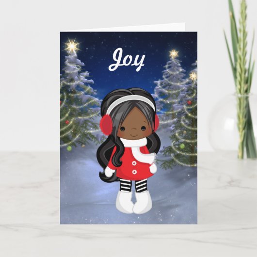 アフリカ系アメリカ人のクリスマスグリーティングカード カード (正面)
