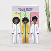 アフリカ系アメリカ人のクリスマスソングを歌う合唱団 シーズンカード (正面)