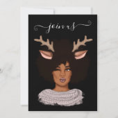 アフリカ系アメリカ人のクリスマスバチェロレッテインヴィ 招待状 (正面)