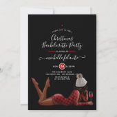 アフリカ系アメリカ人のクリスマスバチェロレッテインヴィ 招待状 (裏面)