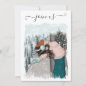 アフリカ系アメリカ人のクリスマスバチェロレッテインヴィ 招待状 (正面)