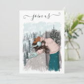 アフリカ系アメリカ人のクリスマスバチェロレッテインヴィ 招待状 (スタンド正面)