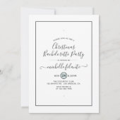 アフリカ系アメリカ人のクリスマスバチェロレッテインヴィ 招待状 (裏面)