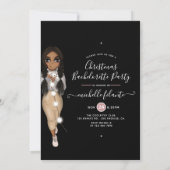 アフリカ系アメリカ人のクリスマスバチェロレッテ 招待状 (裏面)