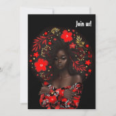 アフリカ系アメリカ人のクリスマスバチェロレッテ 招待状 (正面)