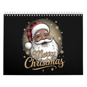 アフリカ系アメリカ人のクリスマスパジャマ サンタクロース カレンダー