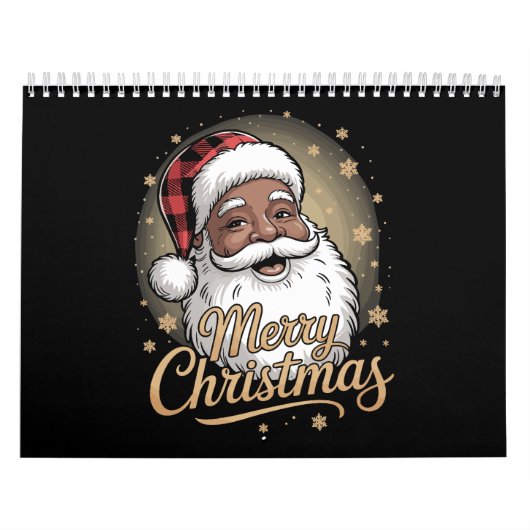 アフリカ系アメリカ人のクリスマスパジャマ サンタクロース カレンダー (カバー)