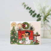 アフリカ系アメリカ人のクリスマスポストカード シーズンポストカード (スタンド正面)