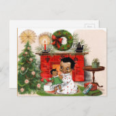 アフリカ系アメリカ人のクリスマスポストカード シーズンポストカード (正面/裏面)