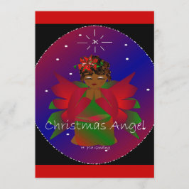 アフリカ系アメリカ人のクリスマス·エンジェル·ベイビー·ガ祈ールズ 招待状
