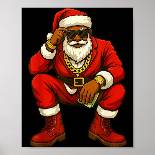 アフリカ系アメリカ人のクリスマス 楽しい アフリカ系アメリカ人 ポスター (正面)