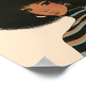 アフリカ系アメリカ人のゴージャスな女性 ポスター (角)