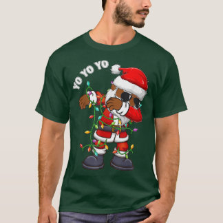 アフリカ系アメリカ人のサンタがダブするツリーライト クリスマス ボ Tシャツ