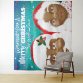 アフリカ系アメリカ人のサンタとミセス・クロースのクリスマス タペストリー (インサイチュ)