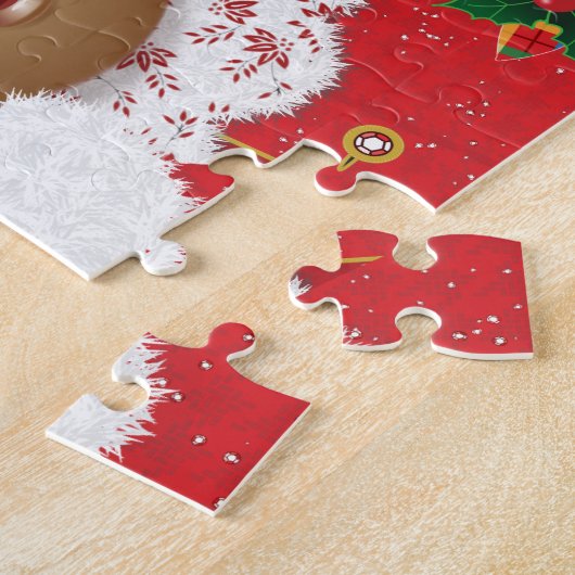 アフリカ系アメリカ人のサンタとミセス・クロース・クリスマス ジグソーパズル (側面)